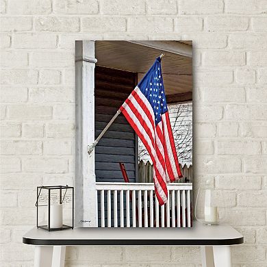 Courtside Market USA Flag Canvas Wall Art