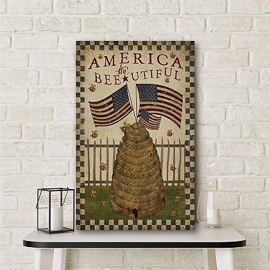 Courtside Market America The Beautiful Beehive Canvas Wall Art