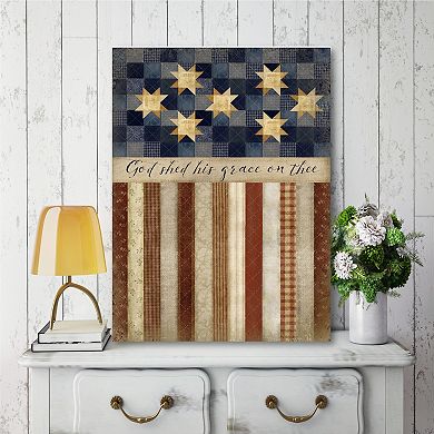 Courtside Market Patriotic Quilted Canvas Wall Art