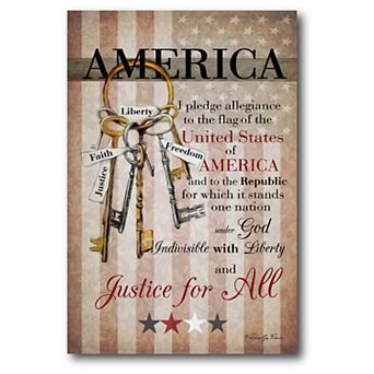 COURTSIDE MARKET The Keys To Freedom Canvas Wall Art