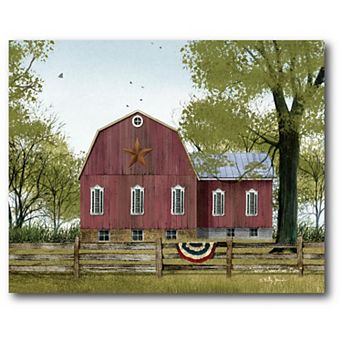 COURTSIDE MARKET Red Barn Canvas Wall Art