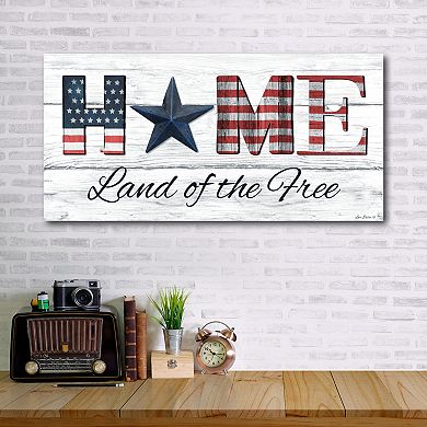 COURTSIDE MARKET Land Of The Free Canvas Wall Art