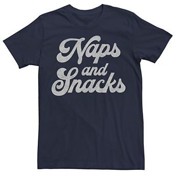 Men's Trendy Naps and Snacks Tee