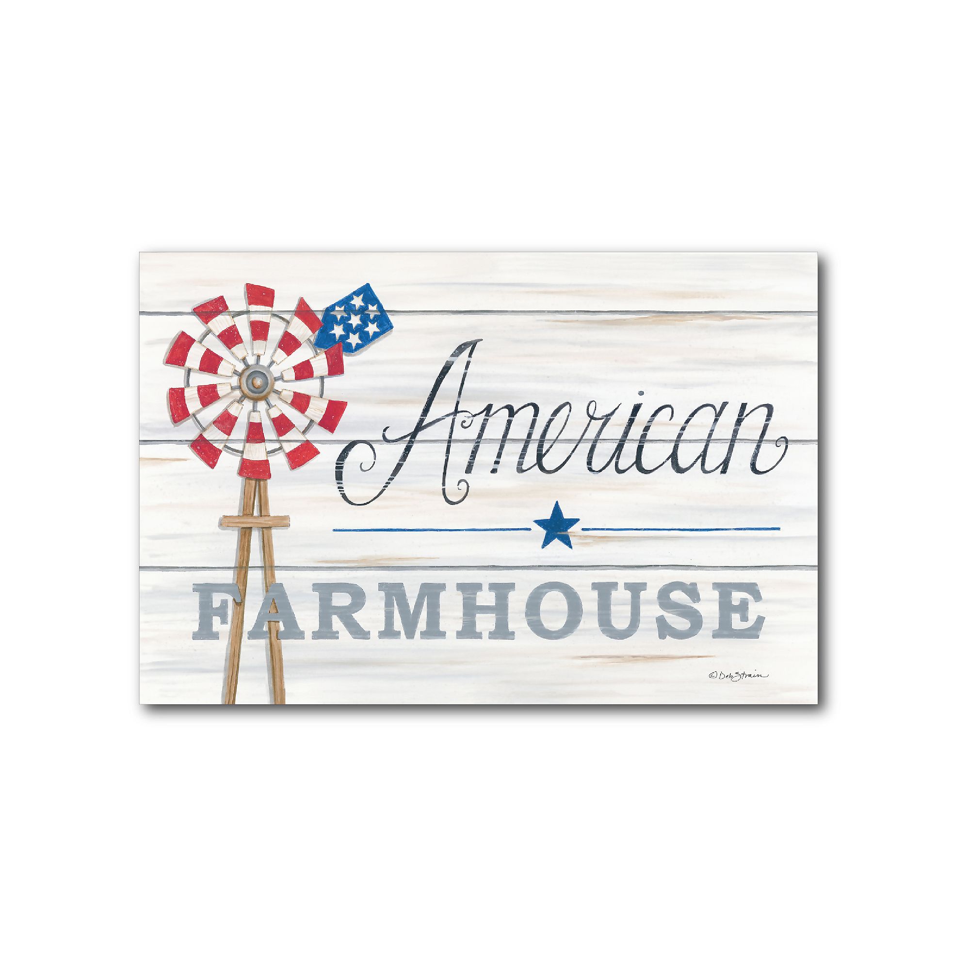 Courtside Market American Farmhouse Canvas Wall Art, Black