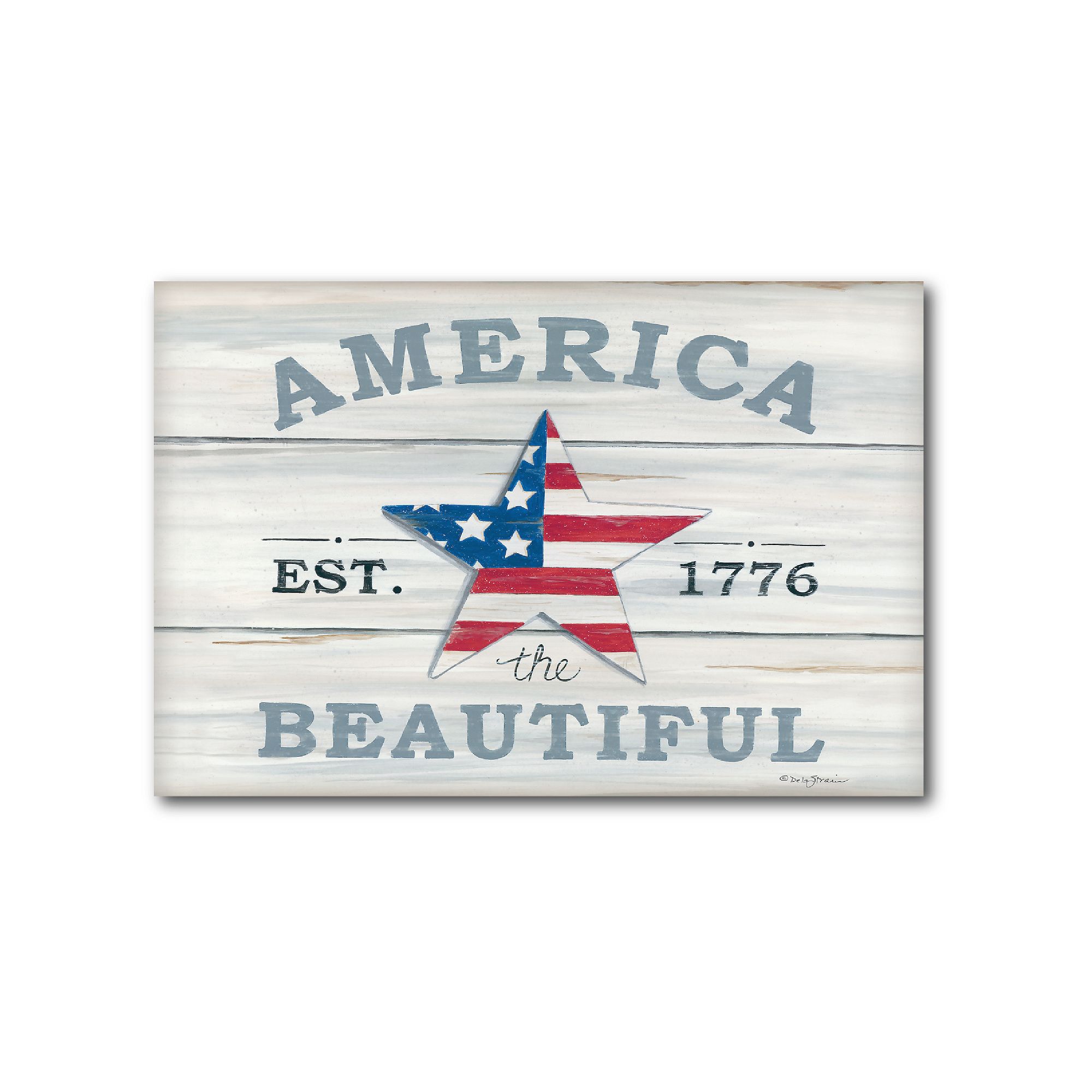 Courtside Market America the Beautiful Canvas Wall Art, Black