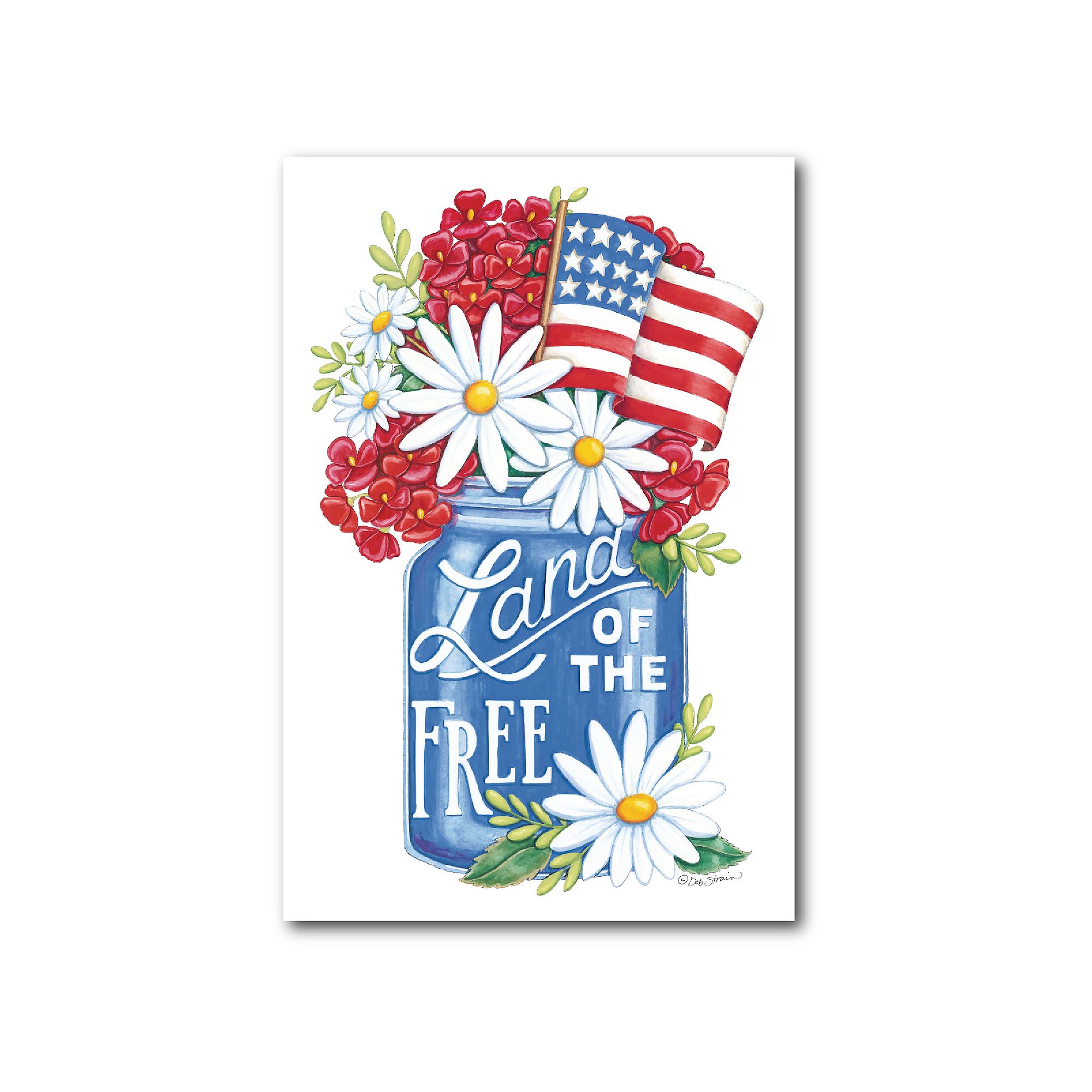 Courtside Market Land of the Free Mason Jar Canvas Wall Art, Multi