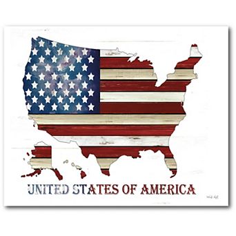 Courtside Market God Bless America Canvas Wall Art