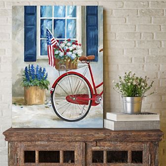 Courtside Market Patriot Bike I Canvas Wall Art