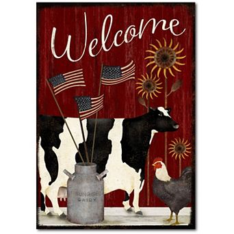 COURTSIDE MARKET Welcome Farmhouse Canvas Wall Art