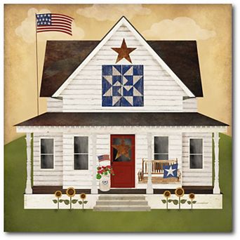 COURTSIDE MARKET Americana House Canvas Wall Art