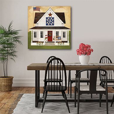 COURTSIDE MARKET Americana House Canvas Wall Art