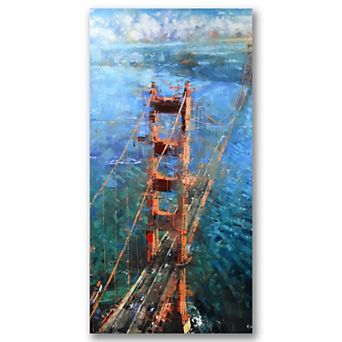 COURTSIDE MARKET Golden Gate Sun Canvas Wall Art