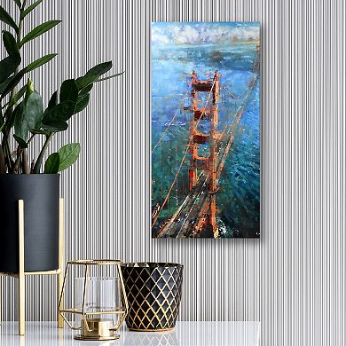 COURTSIDE MARKET Golden Gate Sun Canvas Wall Art
