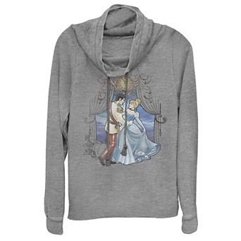 Disney's Cinderella Dancing With Prince Charming Juniors' Colorful Cowl Neck Pullover