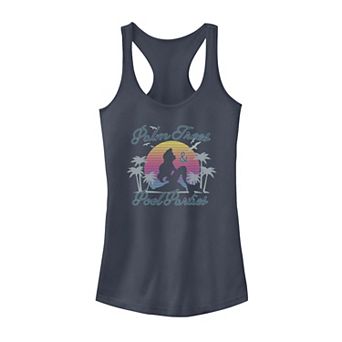 Disney's Little Mermaid Ariel Juniors' Retro Sunset Pool Parties Tank Top