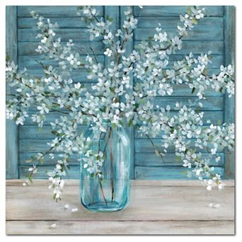 COURTSIDE MARKET Shuttered Blossoms Canvas Wall Art