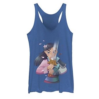 Disney's Mulan Anime Half Girl Half Warrior Juniors' Tank Top