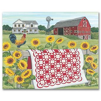 COURTSIDE MARKET Country Quilt Canvas Wall Art