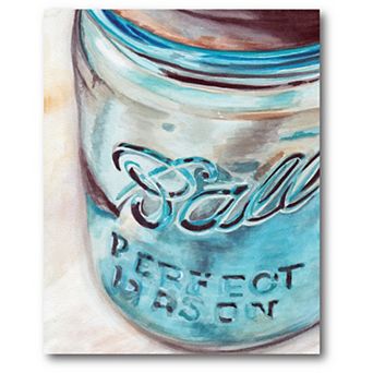 COURTSIDE MARKET Mason Jar I Canvas Wall Art