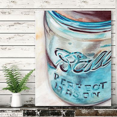 COURTSIDE MARKET Mason Jar I Canvas Wall Art