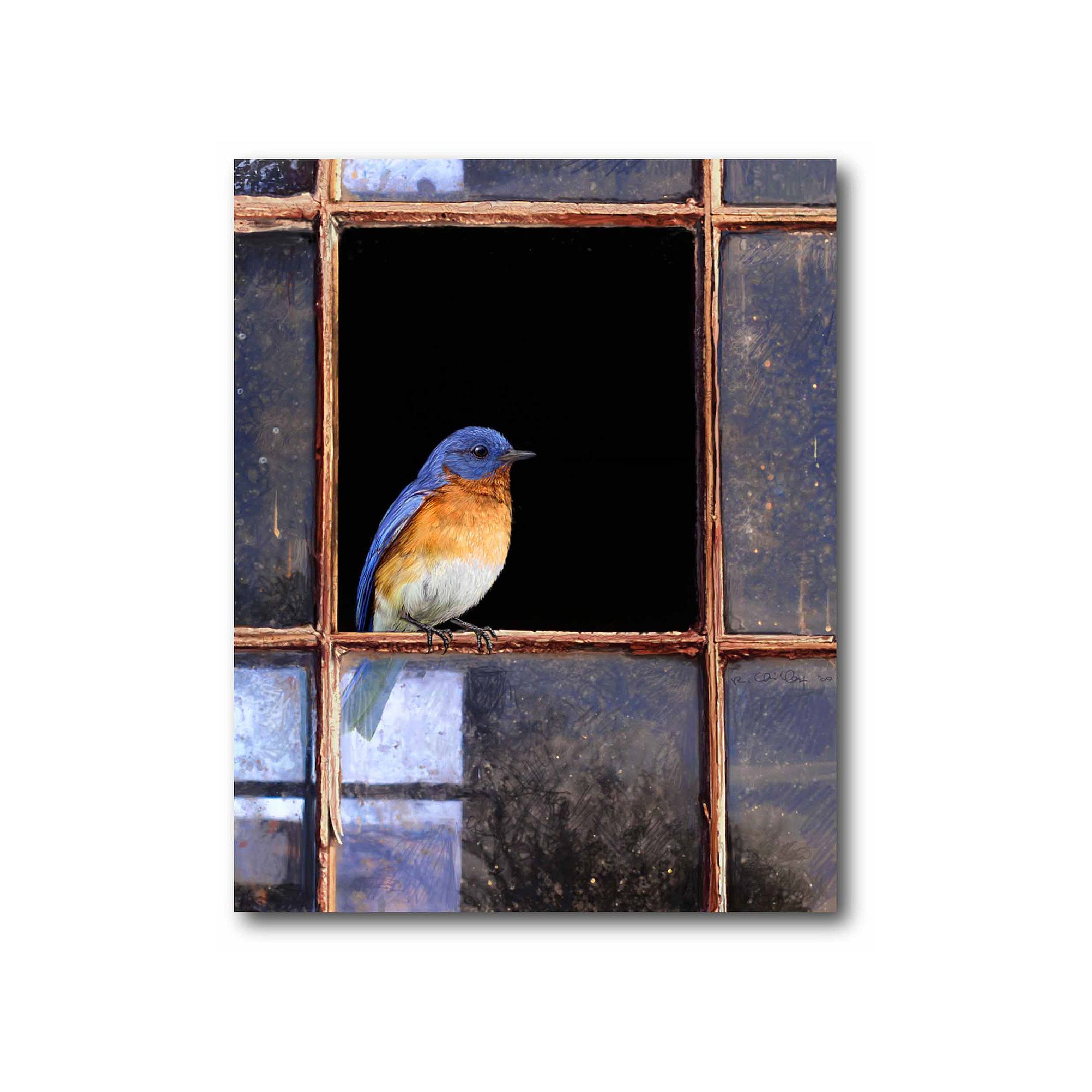 COURTSIDE MARKET Bluebird Window Canvas Wall Art, Multi Color