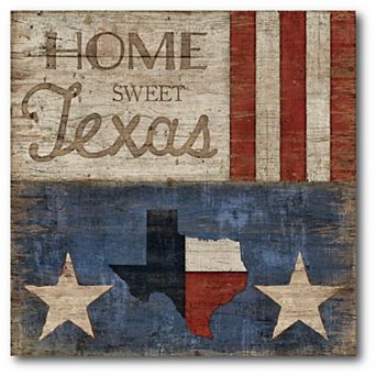 COURTSIDE MARKET Home Sweet Texas Canvas Wall Art