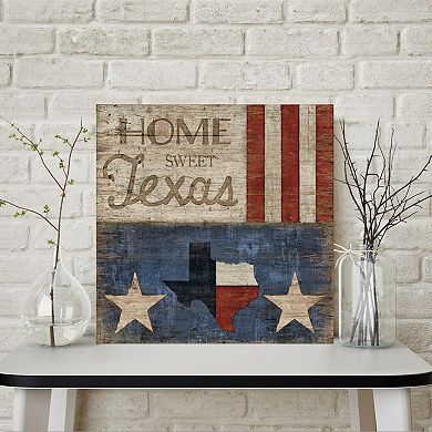 COURTSIDE MARKET Home Sweet Texas Canvas Wall Art