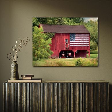 COURTSIDE MARKET Barn Flag Canvas Wall Art