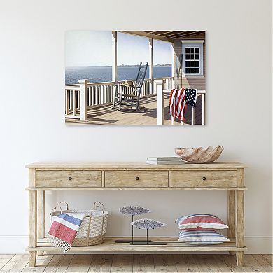 COURTSIDE MARKET American Porch Rocking Chair Canvas Wall Art