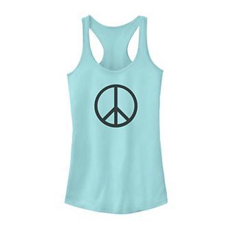 Juniors' Peace Sign Tank Top