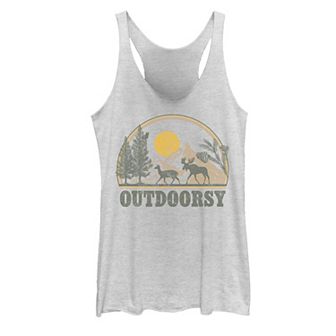 Juniors' Outdoorsy Landscape Graphic Tank Top