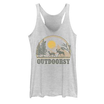 Juniors' Outdoorsy Landscape Graphic Tank Top