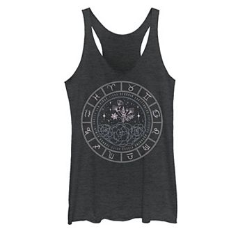 Juniors' Zodiac Floral Calendar Tank Top