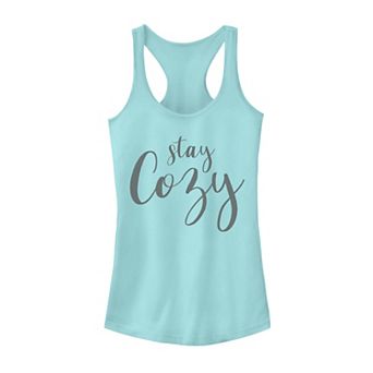Juniors' Stay Cozy Graphic Tank Top