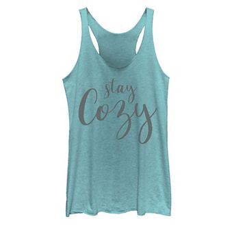 Juniors' Stay Cozy Graphic Tank Top