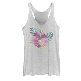 Juniors' Watercolor Flower Tank Top
