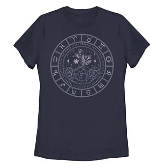 Juniors' Floral Zodiac Calendar Tee
