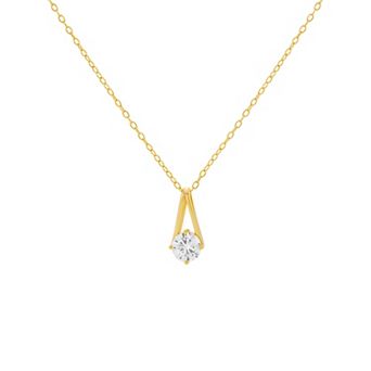 PRIMROSE Sterling Silver Cubic Zirconia Pendant Necklace