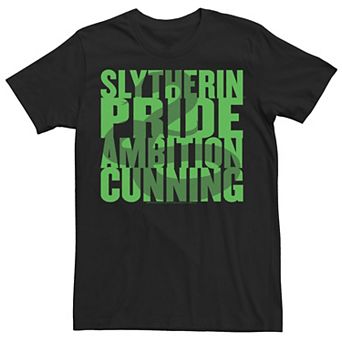 Men's Harry Potter Slytherin Snake Silhouette Text Tee