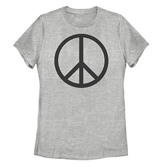 Juniors' Peace Sign Graphic Tee