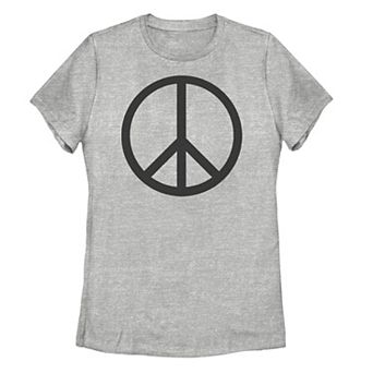 Juniors' Peace Sign Graphic Tee