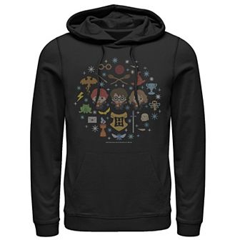 Men's Harry Potter Christmas Group Shot Chibi Ugly Sweater Hoodie