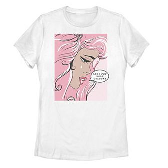 Juniors' "Less Pop More Culture" Poster Tee