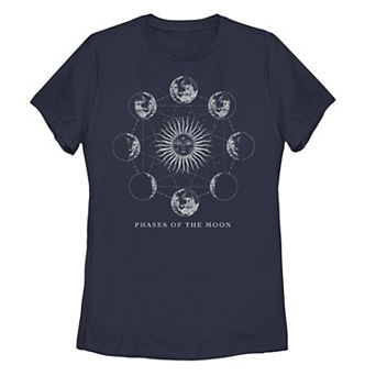 Juniors' Phases Of The Moon Connected Graphic Tee