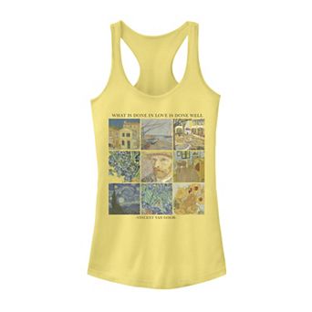 Juniors' Van Gogh "What Is Done In Love Is Done Well" Grid Tank Top