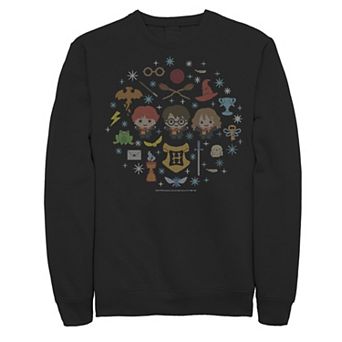 Men's Harry Potter Christmas Group Shot Chibi Ugly Sweater Sweatshirt