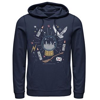 Men's Harry Potter Christmas Hogwarts Snow Globe Hoodie