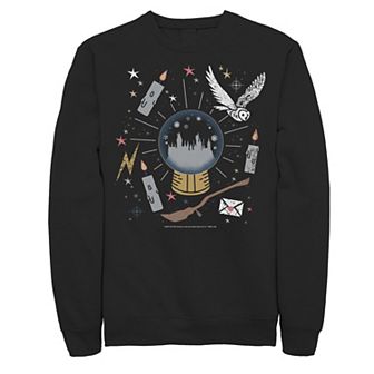 Men's Harry Potter Christmas Hogwarts Snow Globe Sweatshirt