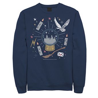 Men's Harry Potter Christmas Hogwarts Snow Globe Sweatshirt