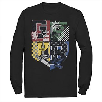 Men's Deathly Hallows 2 House Crests Collorful Badge Tee